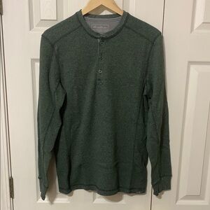 Eddie Bauer Green Henley Shirt